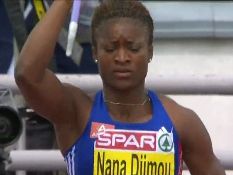 Nana Djimou écrase l'heptathlon au javelot, ChE 2012
