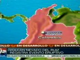 Hace erupción el volcán Nevado del Ruiz