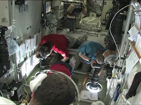 [STS-134] ISS Crew Members Photograph Endeavour During RPM