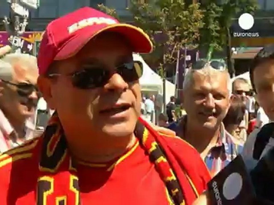 Euro 2012 : Kiev en rouge et bleu