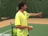 Tennis Lesson On The High Backhand Footwork