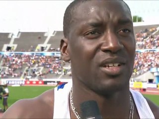 itw Ladji Doucouré après son élimination en demi-finale du 110m haies, ChE 2012