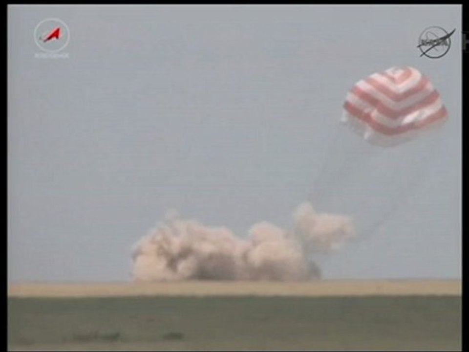 [ISS] Touchdown of Manned Soyuz TMA-03M