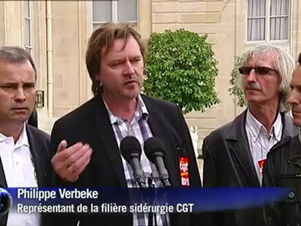 François Hollande reçoit les métallos d'ArcelorMittal