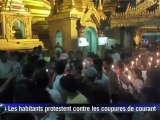 Les Birmans manifestent contre les coupures de courant