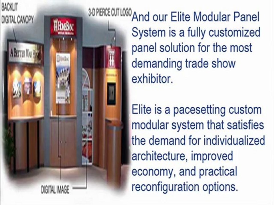 Impactful panel displays for trade fairs