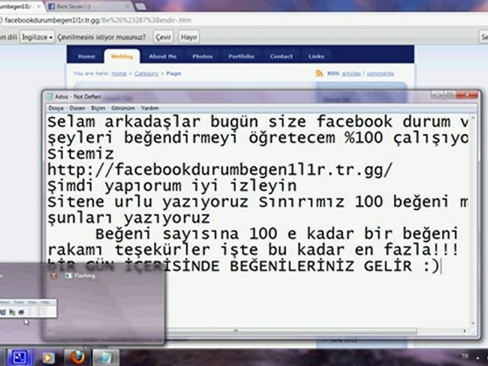 Facebook Durum Beğendirme :)
