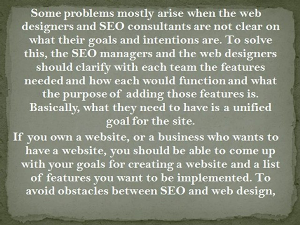 Making Web Design and SEO Work Together