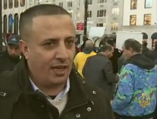 تظاهرات لزيارة صالح مدينة نيويورك