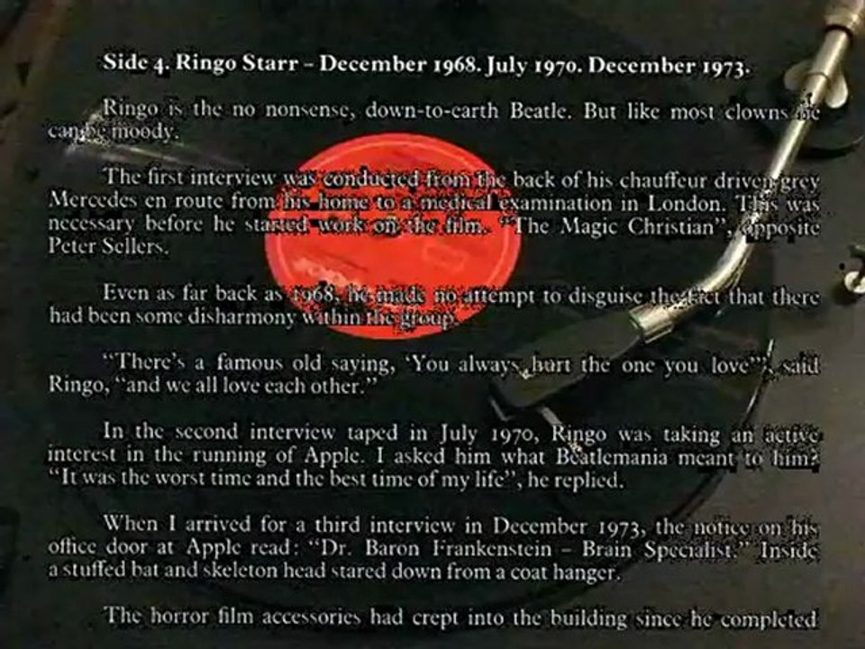 The Beatles Tapes Side 4 - Ringo