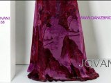 Jovani 3338 Fur Embellished Printed Floor Length Gown