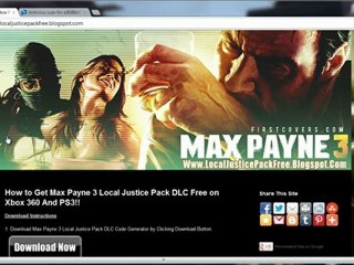 Max Payne 3 Local Justice Pack DLC Free Xbox 360 - PS3