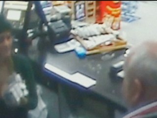 Smiling female carries out knife robbery in Australia