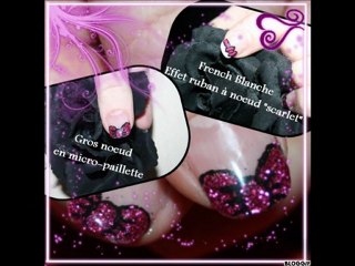 Nail Art gros noeud pailletté