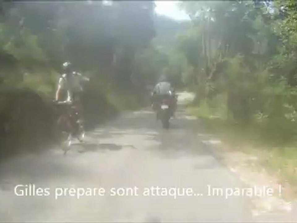 Course dans le Col des Champs en roue libre...