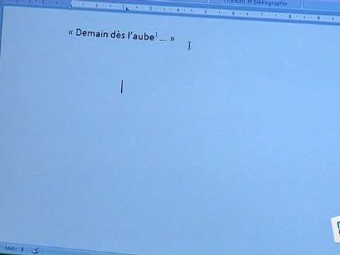 Tuto Word: insérer une note de bas de page