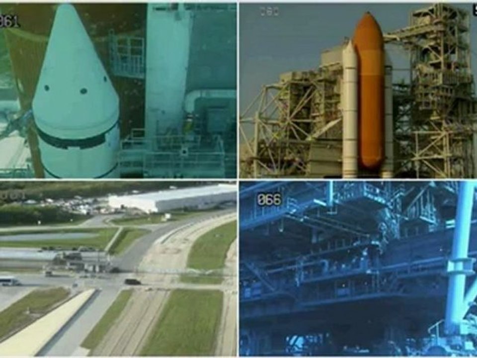 [STS-134] SRB IOP Waterbags Installed as Flow Continues Smoothly