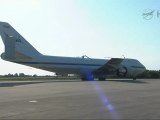 Arrival of NASA's Boeing 747 Shuttle Carrier Aircraft at KSC
