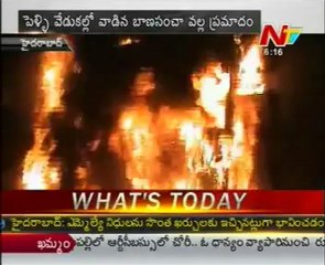 Wedding party burns down hotel