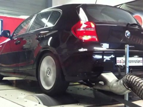 ::: o2programmation ::: Test Dyno Reprogrammation moteur BMW 120d 2010 177ch (réel 174)@216ch