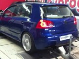 ::: o2programmation ::: Reprogrammation stage 2 moteur Golf 5 GTI TFSI dump ligne dé-catalysée filtre BMC 201@256ch test dyno