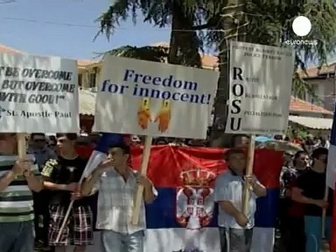 Manifestation des Serbes du Kosovo