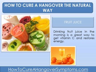 How to Cure a Hangover the Natural Way