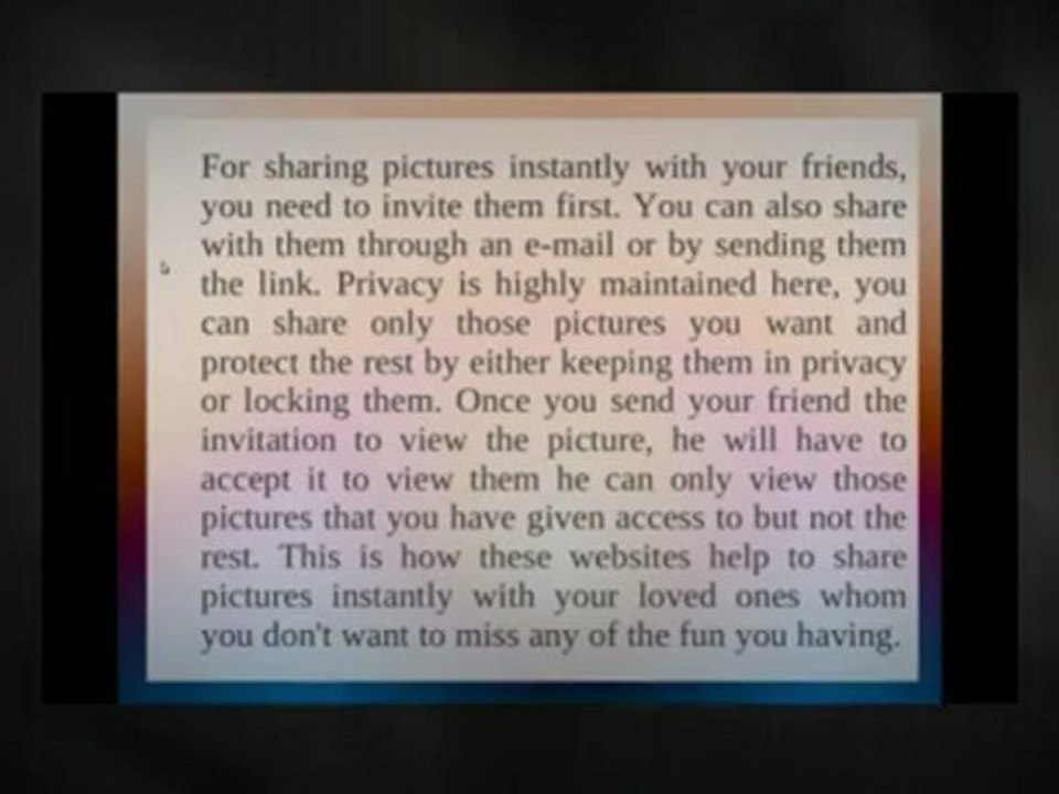 Share Pictures Instantly Free Photo Sharing Websites