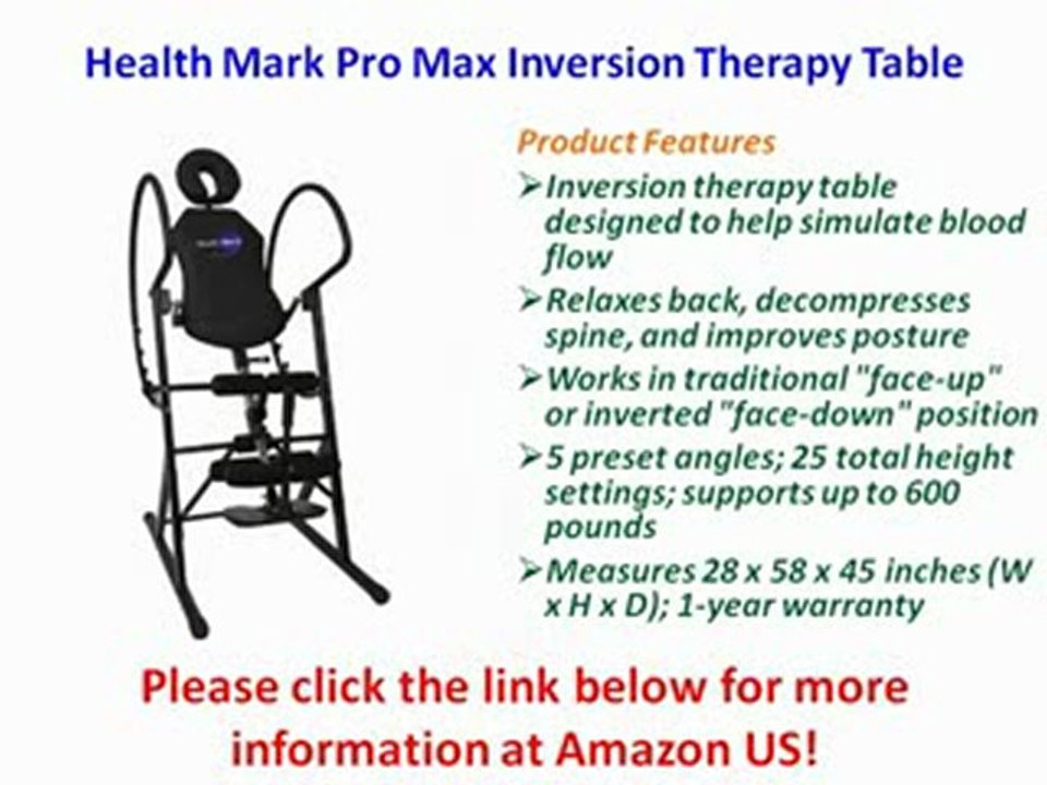 Health Mark Pro Max Inversion Therapy Table