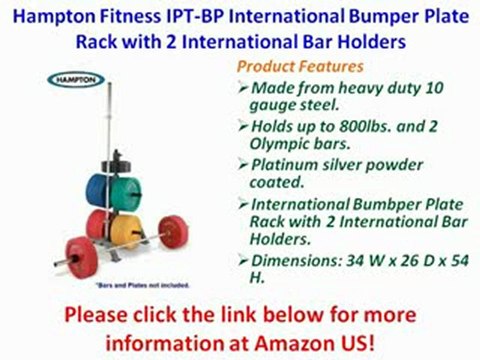[REVIEW] Hampton Fitness IPT-BP International Bumper Plate Rack with 2 International Bar Holders