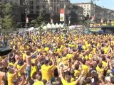 Swedish fans in Kiev get behind France ahead of England game