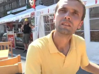 Andy Carroll's biggest fan in Kiev and Ukrainians predict England result