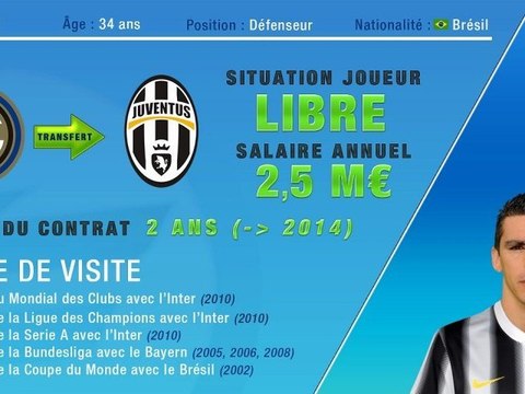 Lucio signe à la Juventus Turin !