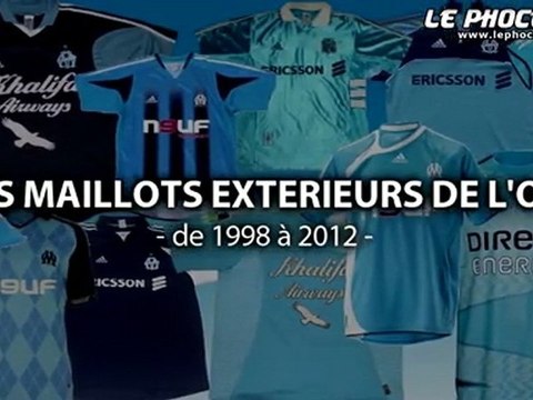 Les maillots extérieurs de l'OM depuis 1998