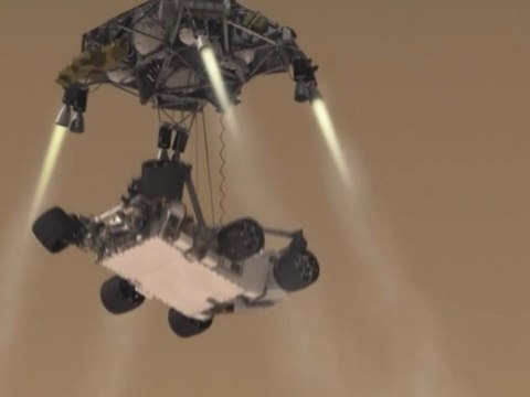 Animation : l'atterrissage du rover Curiosity