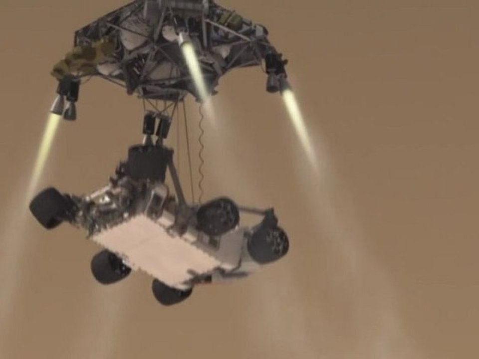 Animation : l'atterrissage du rover Curiosity