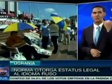 Protestas en Ucrania contra ley de idiomas