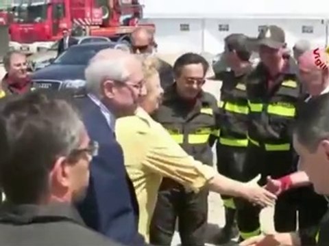 San Prospero (MO) - Visita del Ministro Cancellieri al campo base VVF 2 (03.07.12)