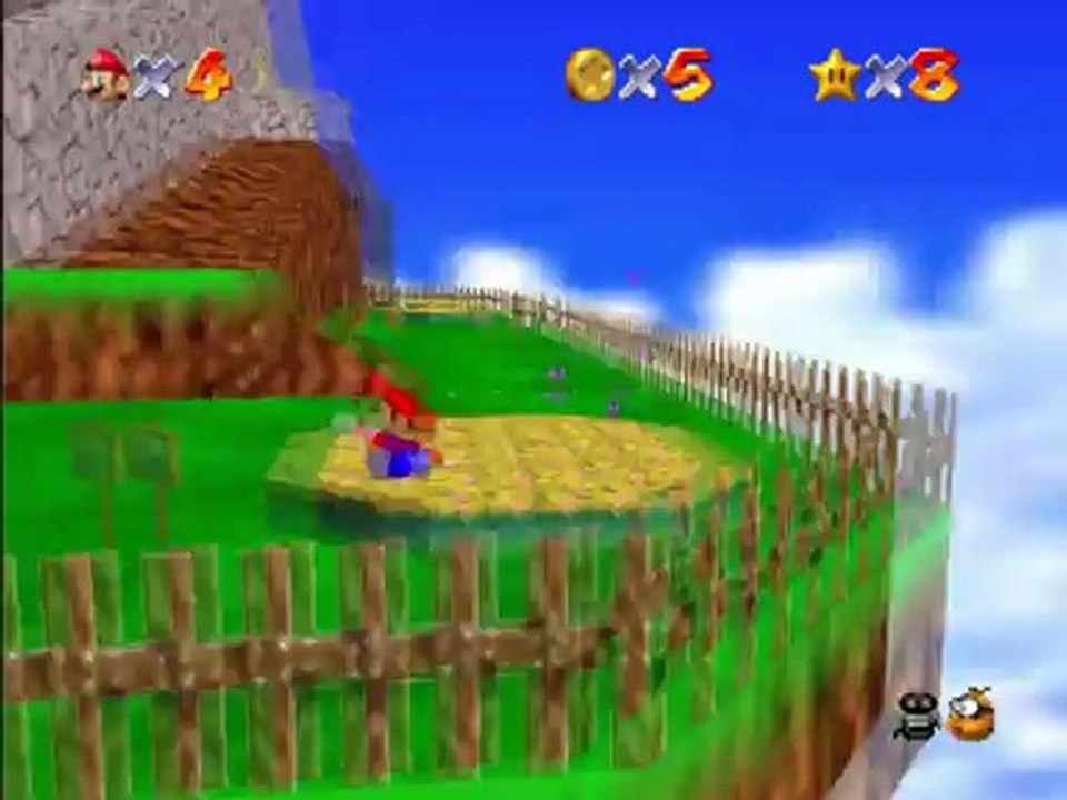 Let's play super mario 64 hd #002 - viel los im wuchtwall