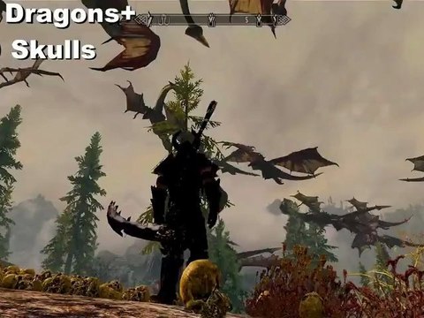 SKYRIM - 100 DRAGONS + 2000 SKULLS + 2500 CHEESE WHEELS