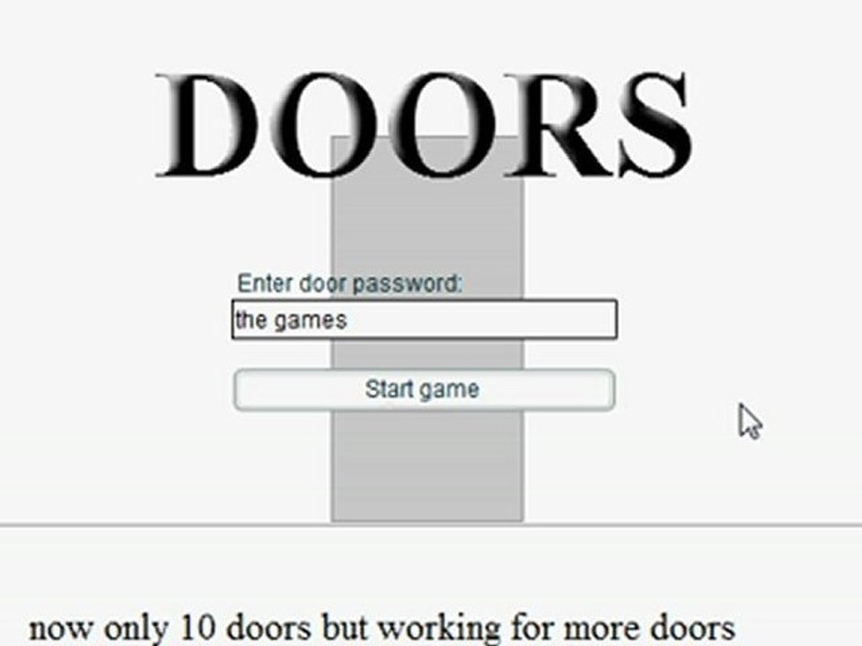 Doors walkthrough