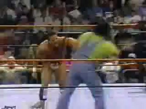 WWF Raw is War 4 7 97 - Owen Hart and British Bulldog vs The Godwins