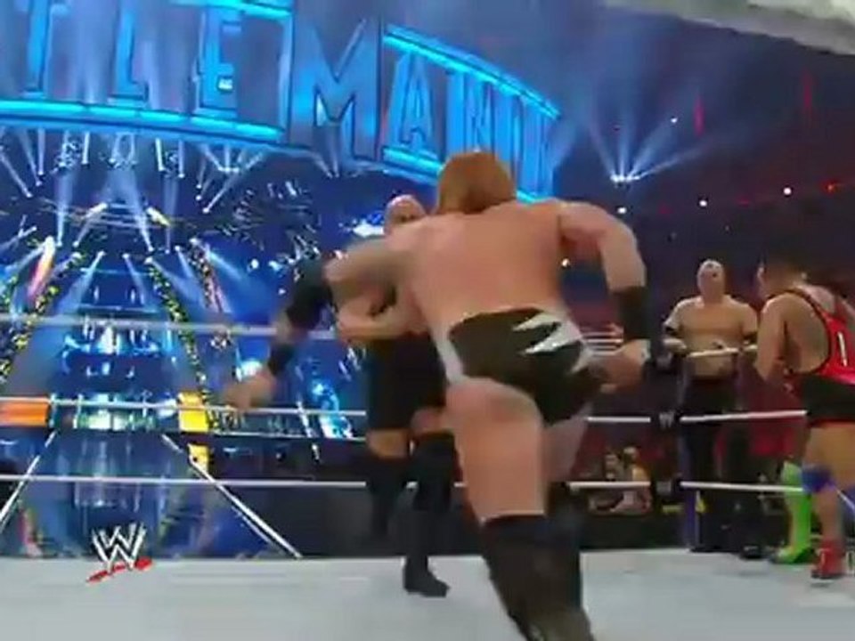 8 Man tag team match WWE Wrestlemania XXVII 2011