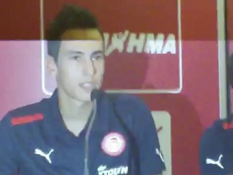 Παρουσίαση των παικτών του Ολυμπιακού - Γιαννιώτης, Τάτος, Μανωλάς, Βλαχοδήμος, Ζαραδούκας, Σιόβας (5)