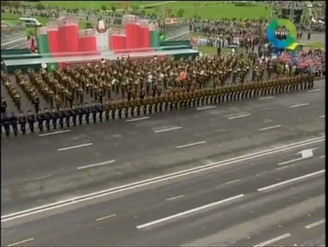 Domino at a military parade in Belarus