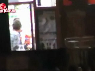 Frankie Cocozza topless drinking