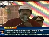 Bolivia destina recursos para obra pública