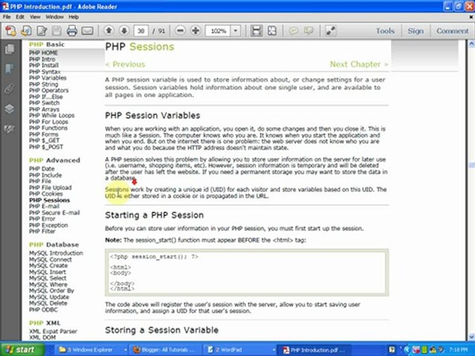 W3schools PHP Introduction tutorial Ebook