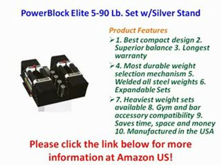 For Sale PowerBlock Elite 5-90 Lb. Set wSilver Stand