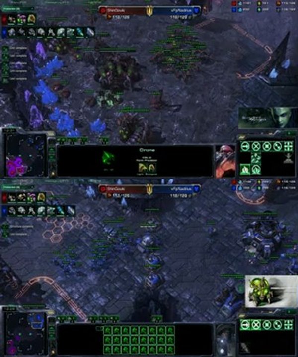 [SC2] vFpNadrius (Terran) Vs ShinGouki (Zerg) : Views of 2 players Starcraft II :
